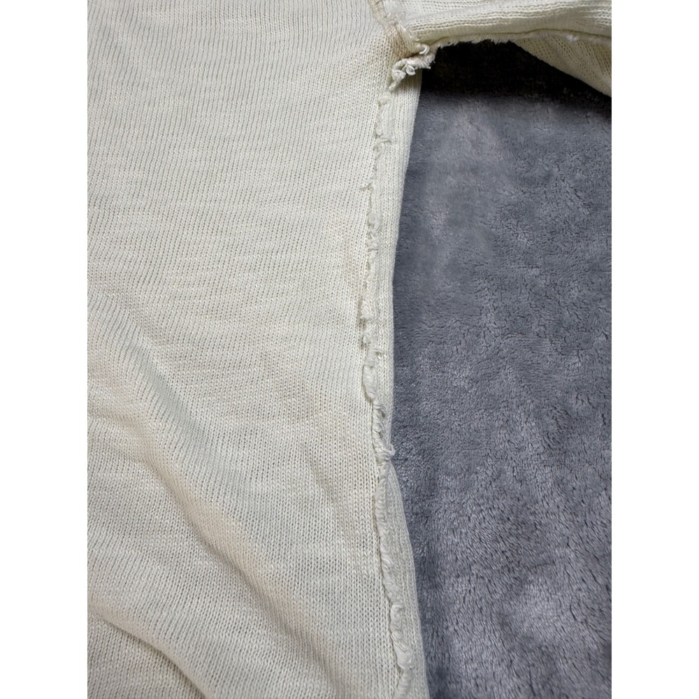 We The Free People Cream Long Sleeve Button Up Top Bohemian Relaxed Fit - Picture 7 of 11
